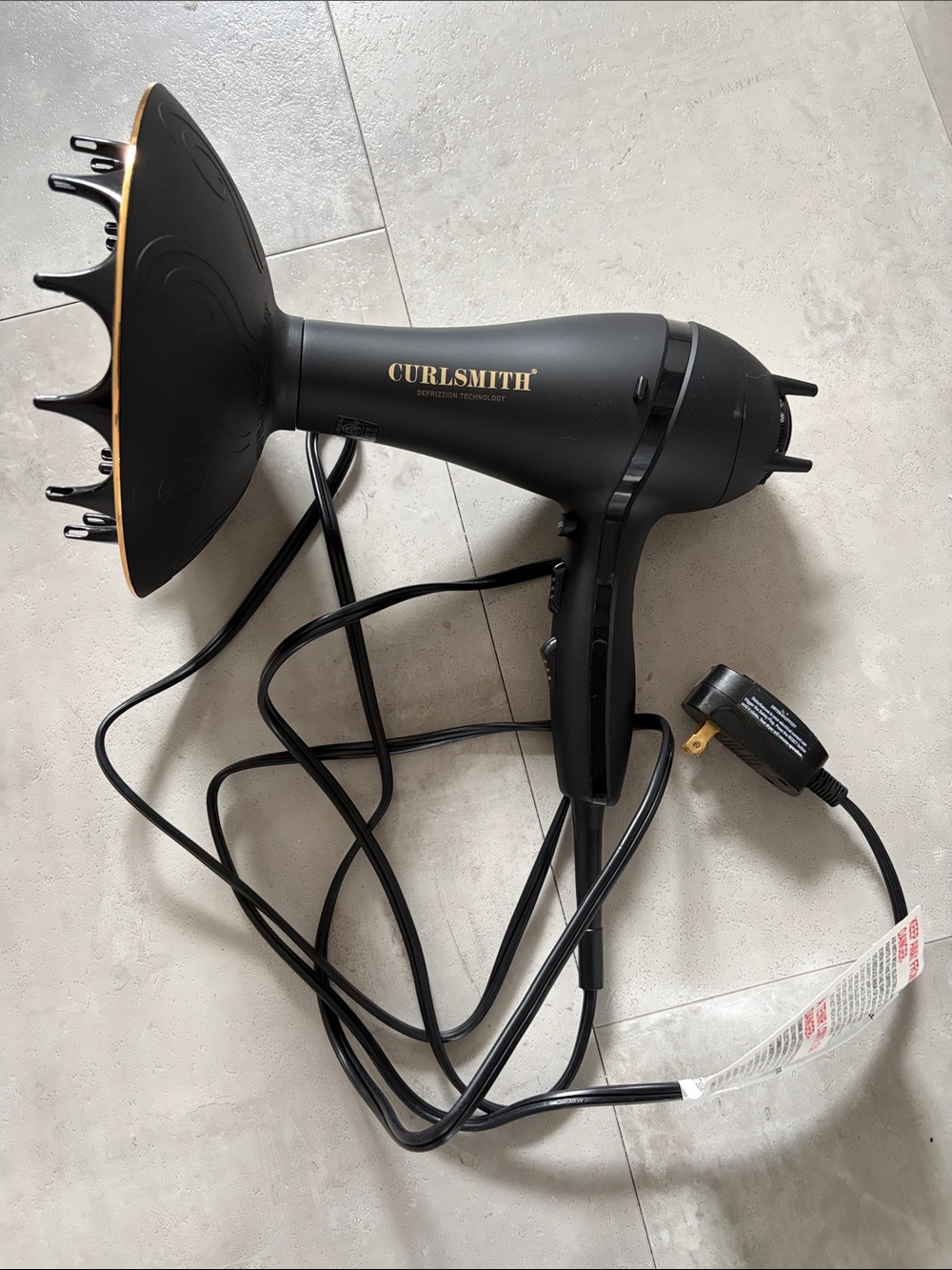 Curlsmith Defrizzion Dryer and XXL diffuser
